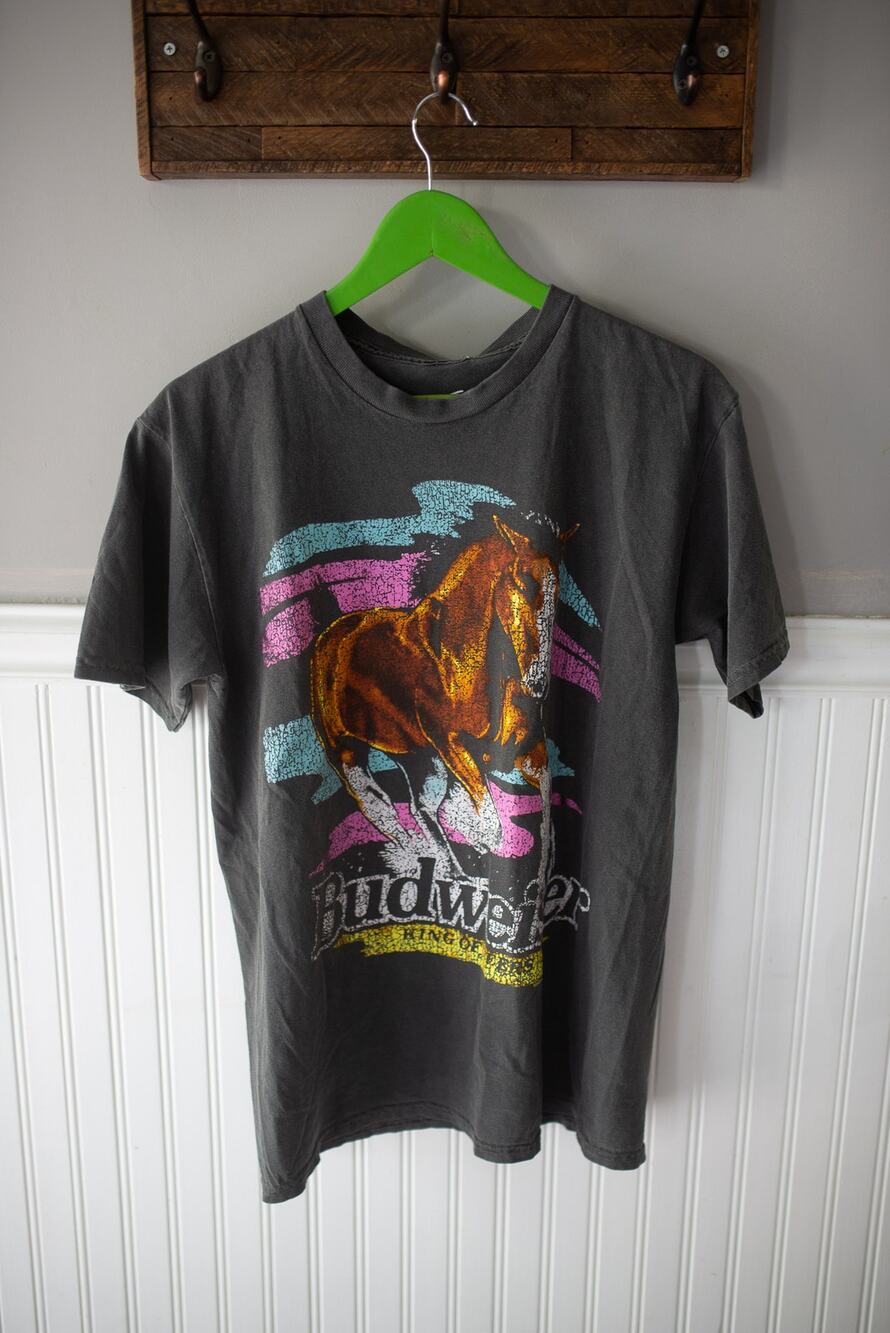 Urban Outfitters Budweiser Clydesdale Graphic Tee Shirt Small NEW